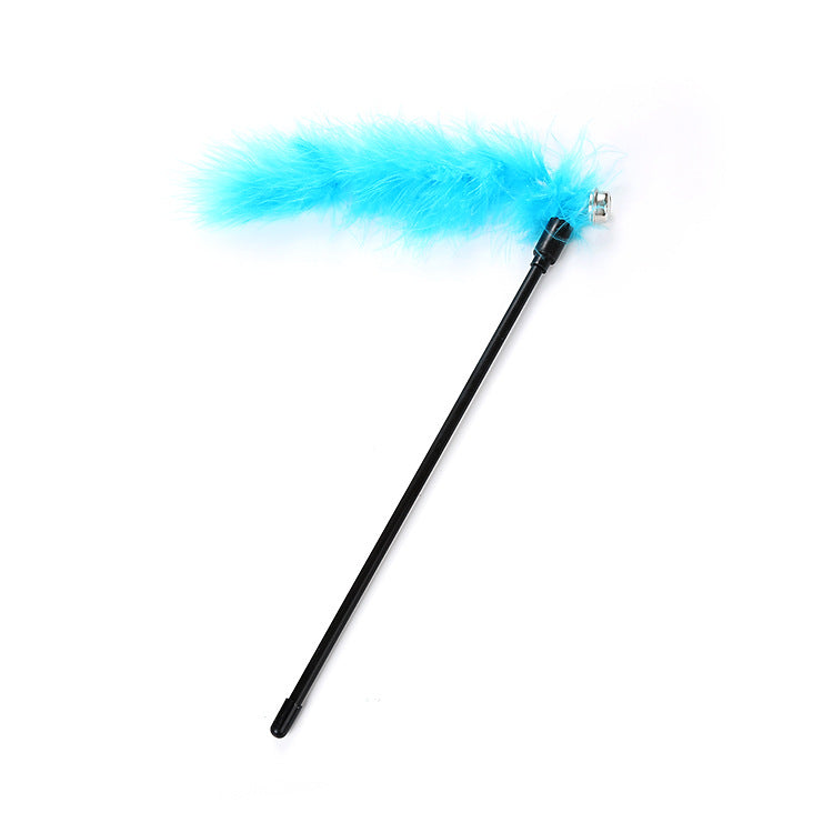 Cat Teaser Toy with Turkey Feather and Bell