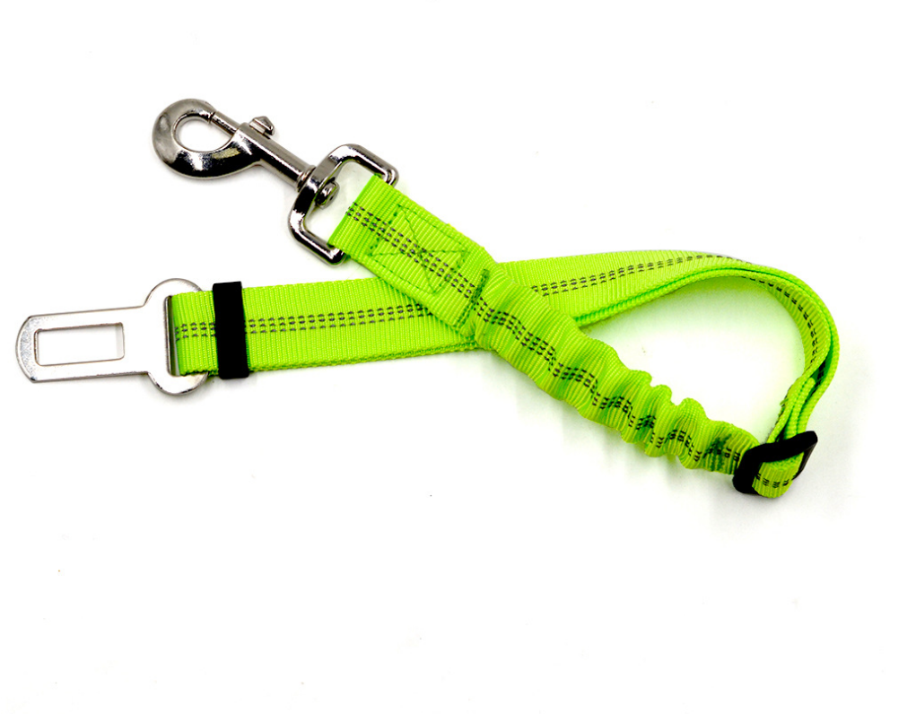 Pet Car Safety Belt with Reflective Elastic Leash