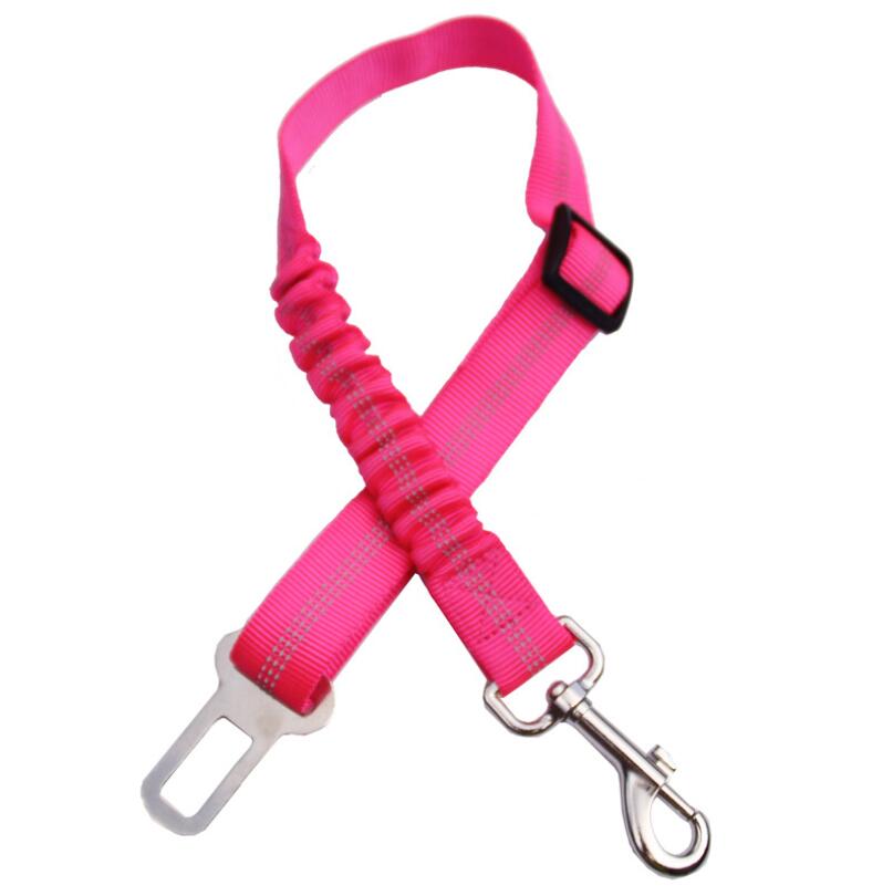 Pet Car Safety Belt with Reflective Elastic Leash